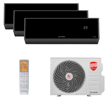 Мульти сплит-система на 3 комнаты Royal Thermo RTFMI/in-07HN8/black x 3 / RTFMO/out-21HN8