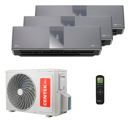 Мульти сплит-система на 3 комнаты Centek CT-66AMWM-H09/4R3B(HG) (IN) x 3 / CT-66AM3-H21/4DR3C