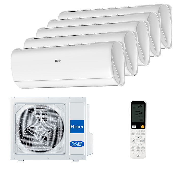 haier-jade-white-multi-5-room Мульти сплит-система на 5 комнат Haier AS25S2SJ3FA-W x 5 / 5U90S2SS5FA — изображение 1