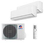 Мульти сплит-система на 2 комнаты Gree GWH09AVCXB-K6DNA1B/I (white) x 2 / GWHD(18)NK6OO (LCLH)