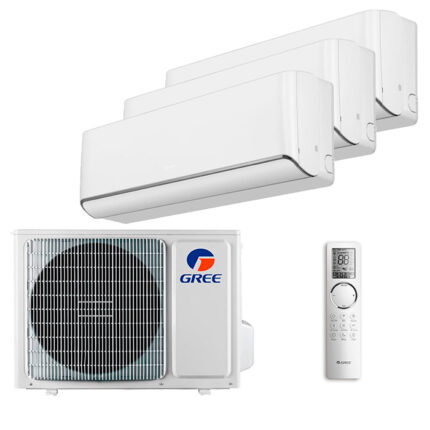 Мульти сплит-система на 3 комнаты Gree GWH09AVCXB-K6DNA1B/I (white) x 3 / GWHD(21)NK6OO (LCLH)