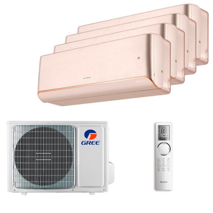 Мульти сплит-система на 4 комнаты Gree GWH09AVCXB-K6DNA1B/I (champagne) x 4 / GWHD(28)NK6OO (LCLH)