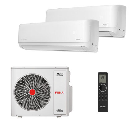 Мульти сплит-система на 2 комнаты Funai RAM-I-DA25HP.W01/S x 2 / RAM-I-2KG40HP.01/U