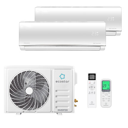 Мульти сплит-система на 2 комнаты Ecostar KVS-IMR09ST/IN x 2 / KVS-2FM18ST/OUT
