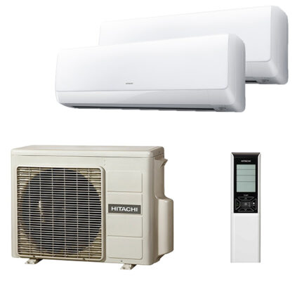 Мульти сплит-система на 2 комнаты Hitachi RAK-25RXE x 2 / RAM-40NP2E