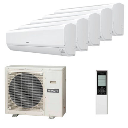 Мульти сплит-система на 5 комнат Hitachi RAK-18RPE x 3 + RAK-25RPE + RAK-35RPE / RAM-110NP5E